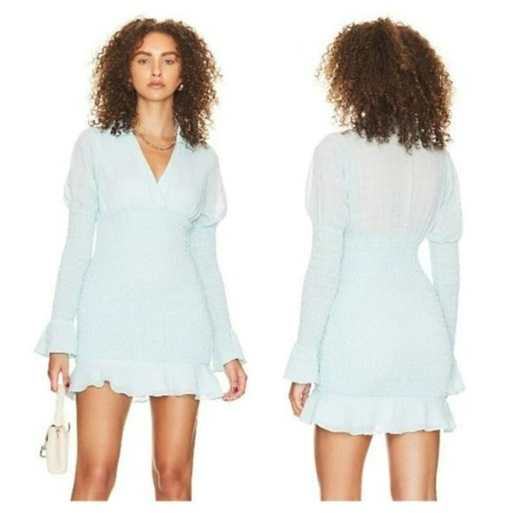 MAJORELLE Sofie Shirt Dress - Blue Ice